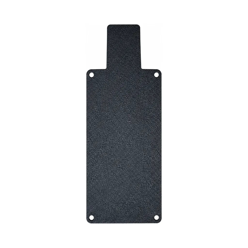 FluxJet low-drag sonar cover, black textured plate with mounting holes