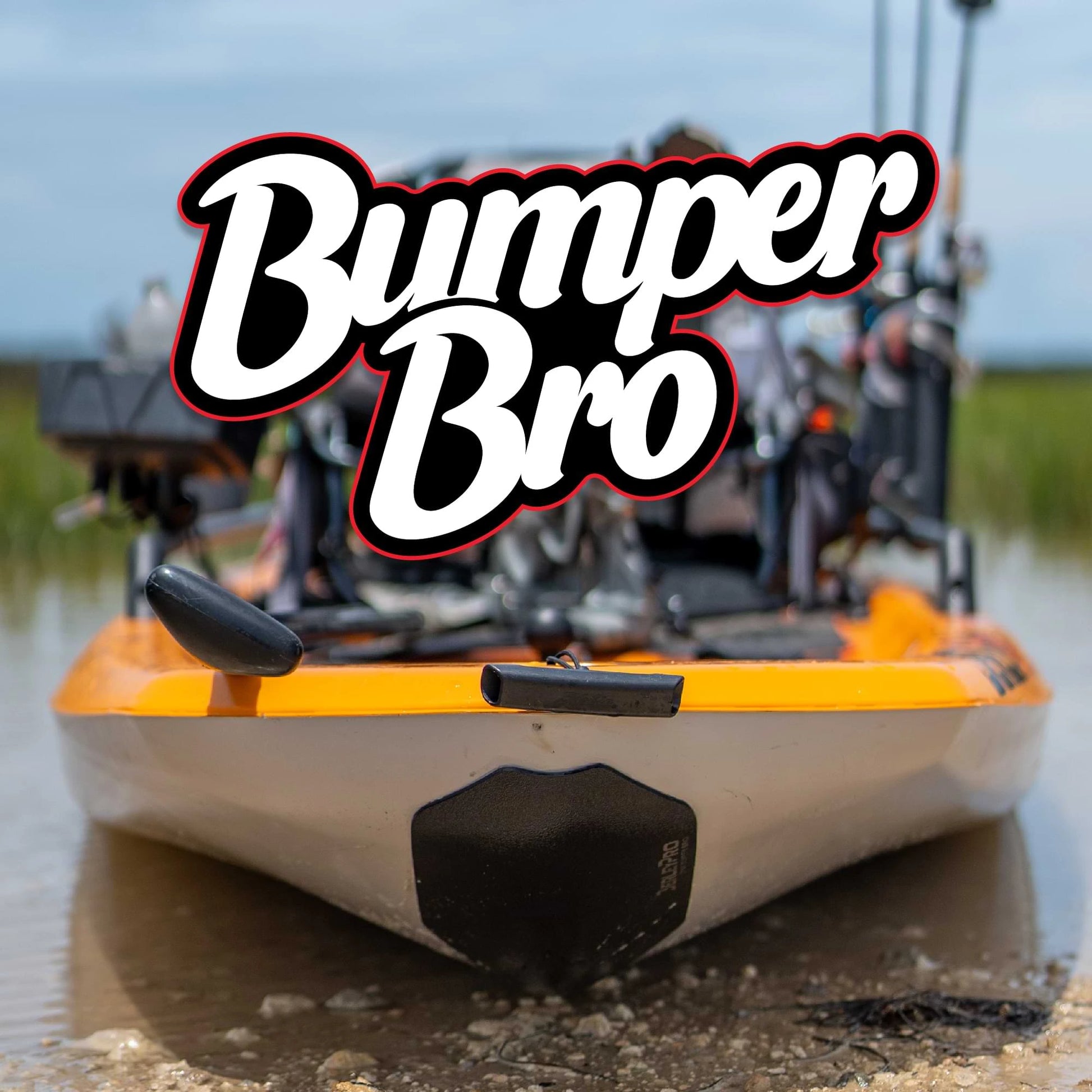 Bumper Bro keel guard installed on a kayak bow showing low-profile fit