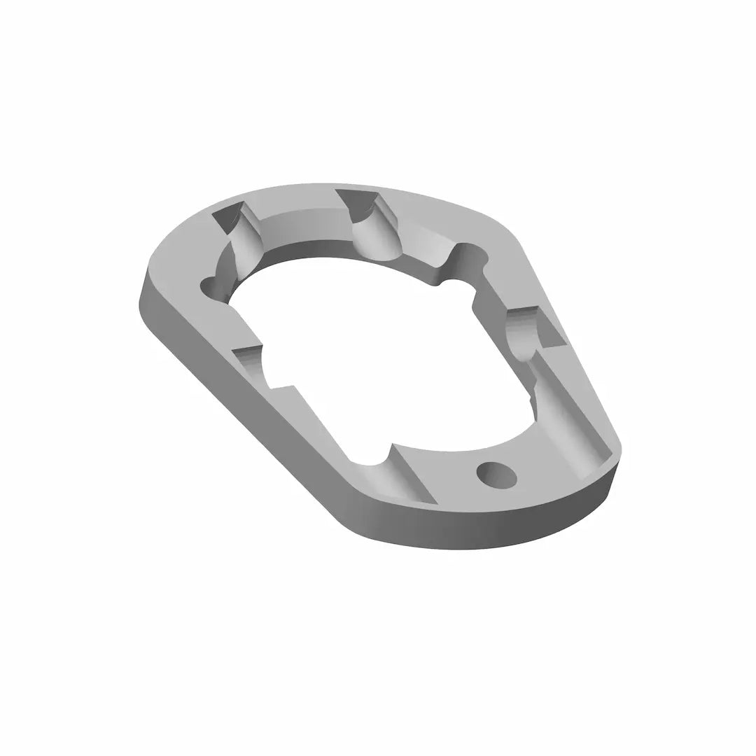 Gray 3D model of the FluxJet flexible cable pass-through gasket